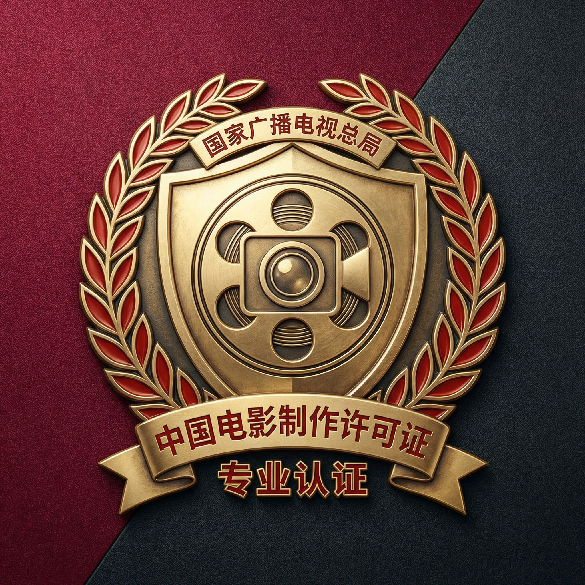 小蓝视频电影制作许可证徽章